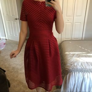 Dark red holiday dress